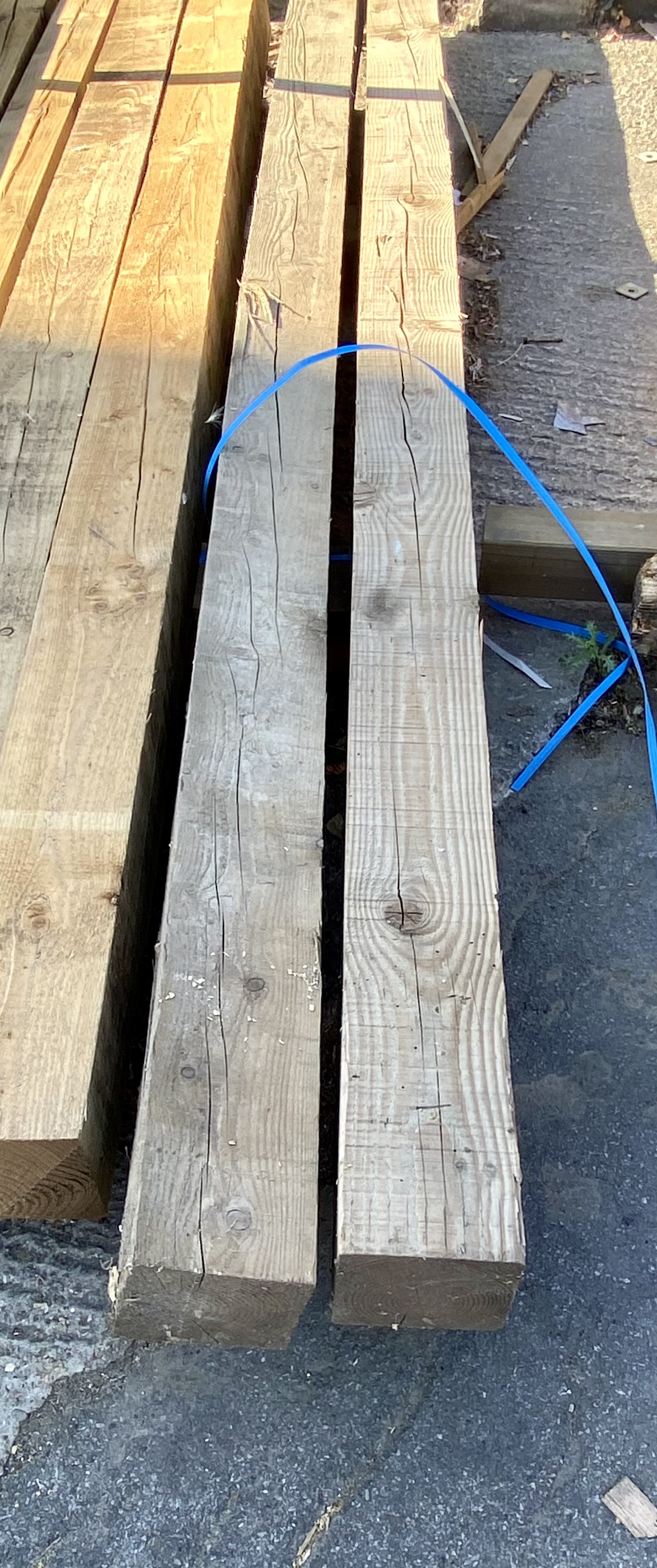 Lot 206: 2x 3.6m Treated Timber Gate Posts (145mm x 145mm / 6x6) – Grade B / Rejects – Extra Heavy Duty & Extra Long