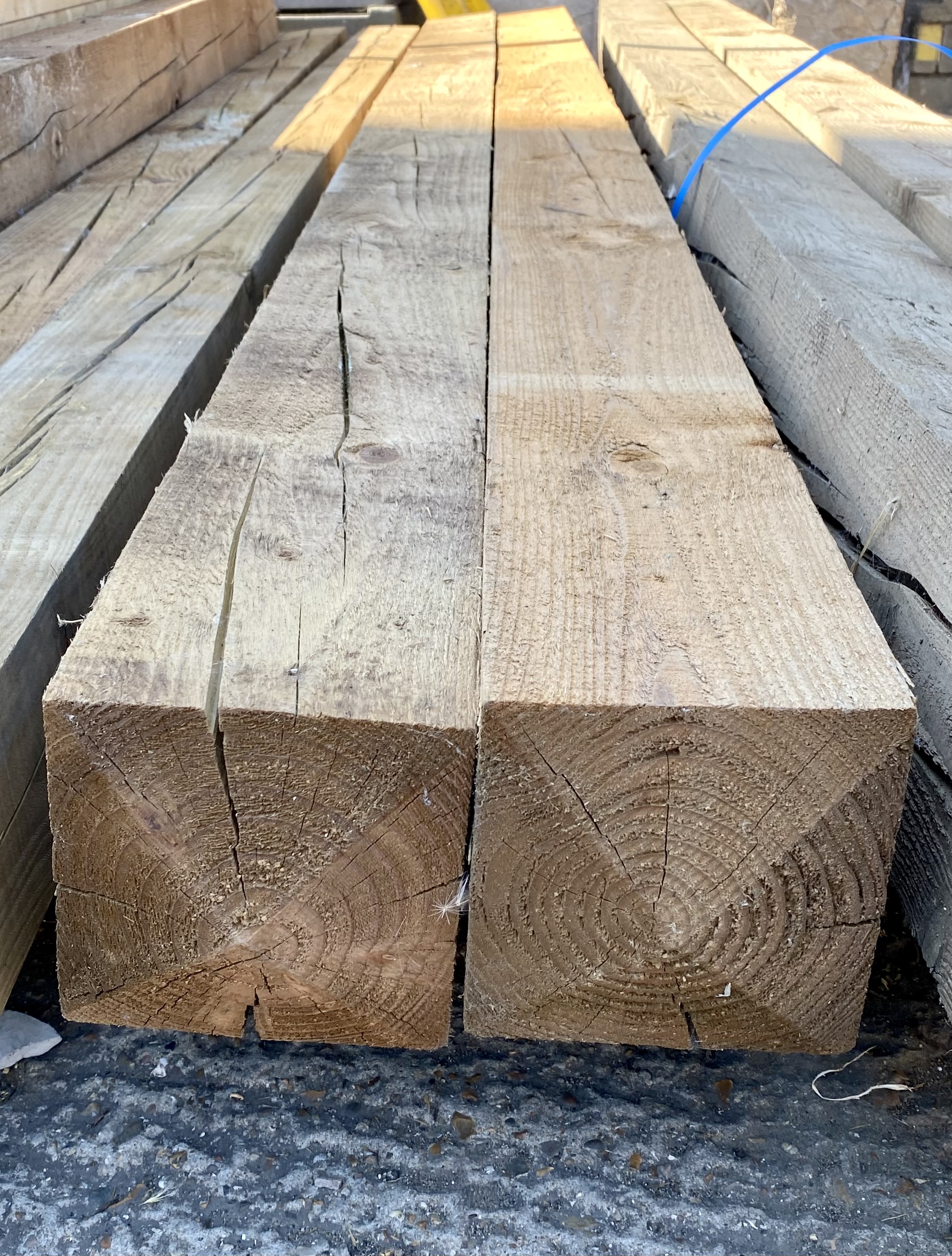 2x-3m-treated-timber-gate-posts-145mm-x-145mm-6x6-grade-b-rejects-extra-heavy-duty-205-3