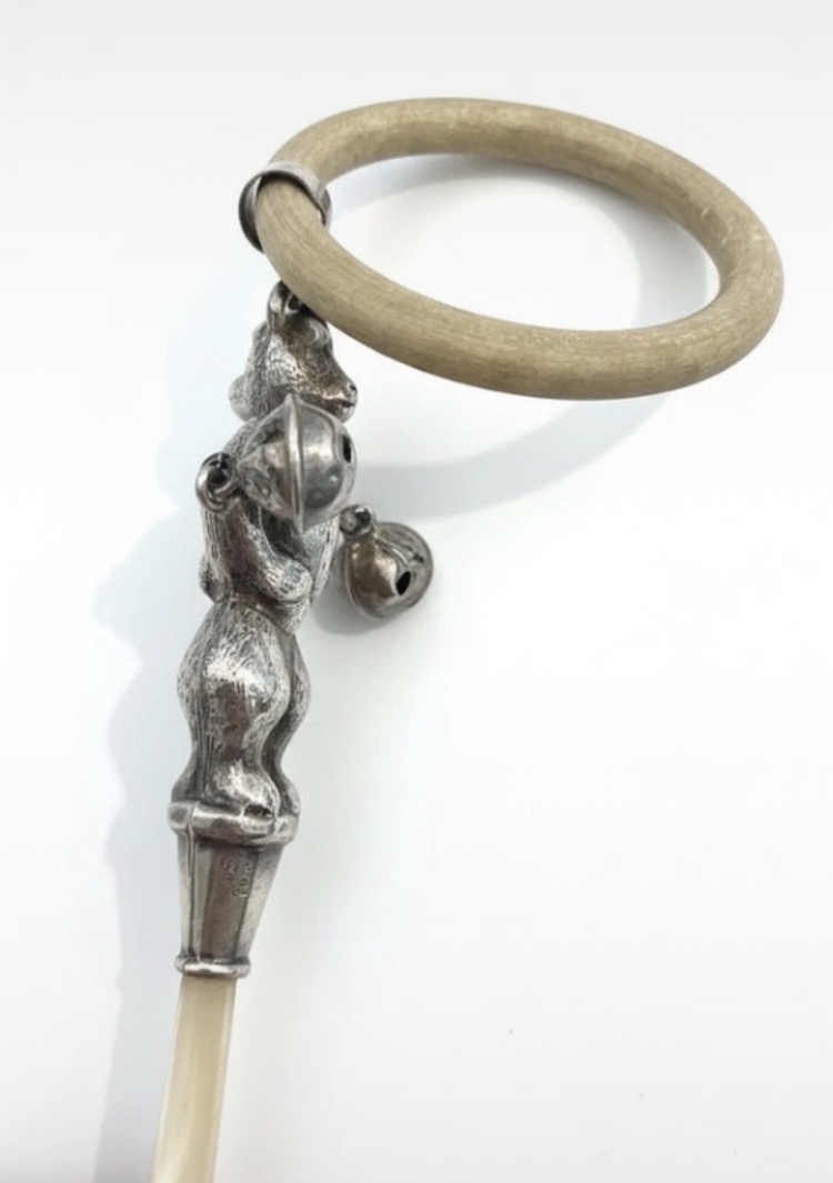 antique-1923-sterling-silver-mother-of-pearl-teddy-bear-baby-rattle-teether-crisford-norris-birmingham-181-3