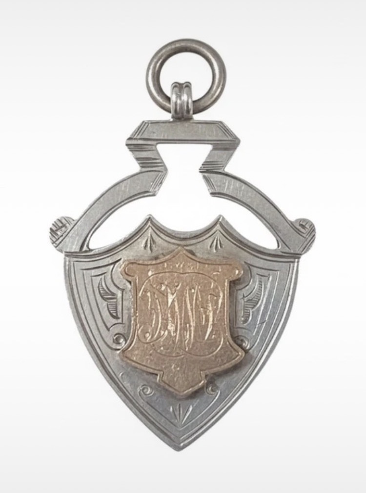 Lot 189: Antique Victorian Sterling Silver Fob Medal - Dover Harriers (1900)