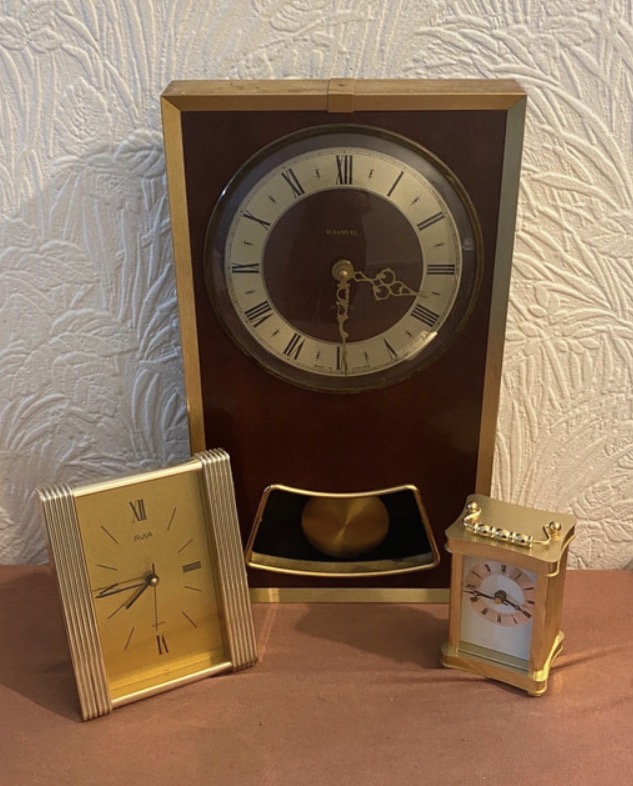 Lot 010: Bundle of 3 Vintage Clocks - Spares or Repairs / Upcycle Project Props