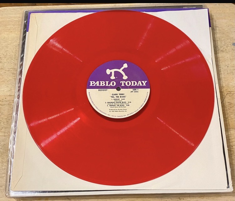 Lot 109: Clark Terry - Yes, The Blues (Rare Translucent Red Vinyl) - 1981 Jazz LP