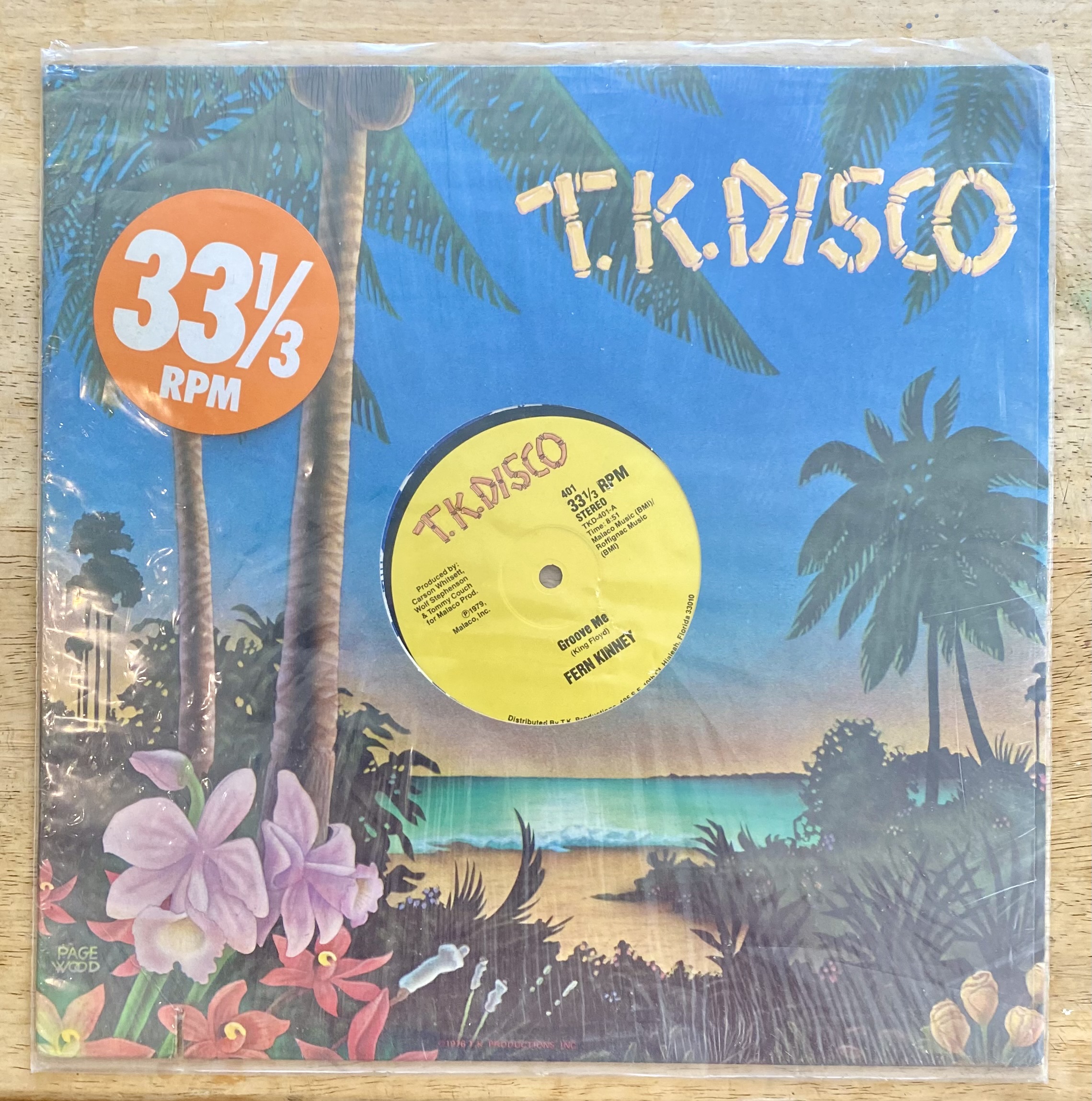 Lot 120: Fern Kinney – Groove Me (1979) 12" Disco Single – T.K. Disco TKD-401 – In Original Shrink
