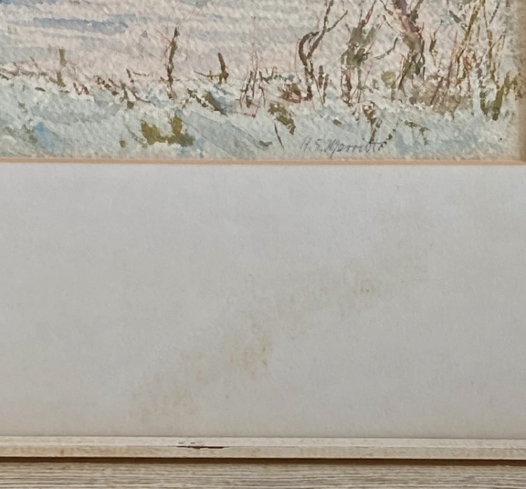 henry-samuel-merritt-signed-original-watercolor-winter-farm-scene-058-3