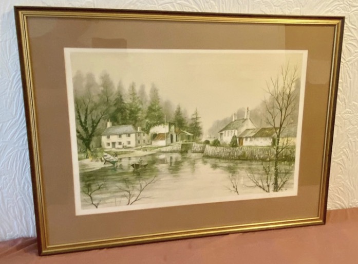 Lot 198: Jeremy King Signed Landscape Lithograph - Framed (83x62cm)