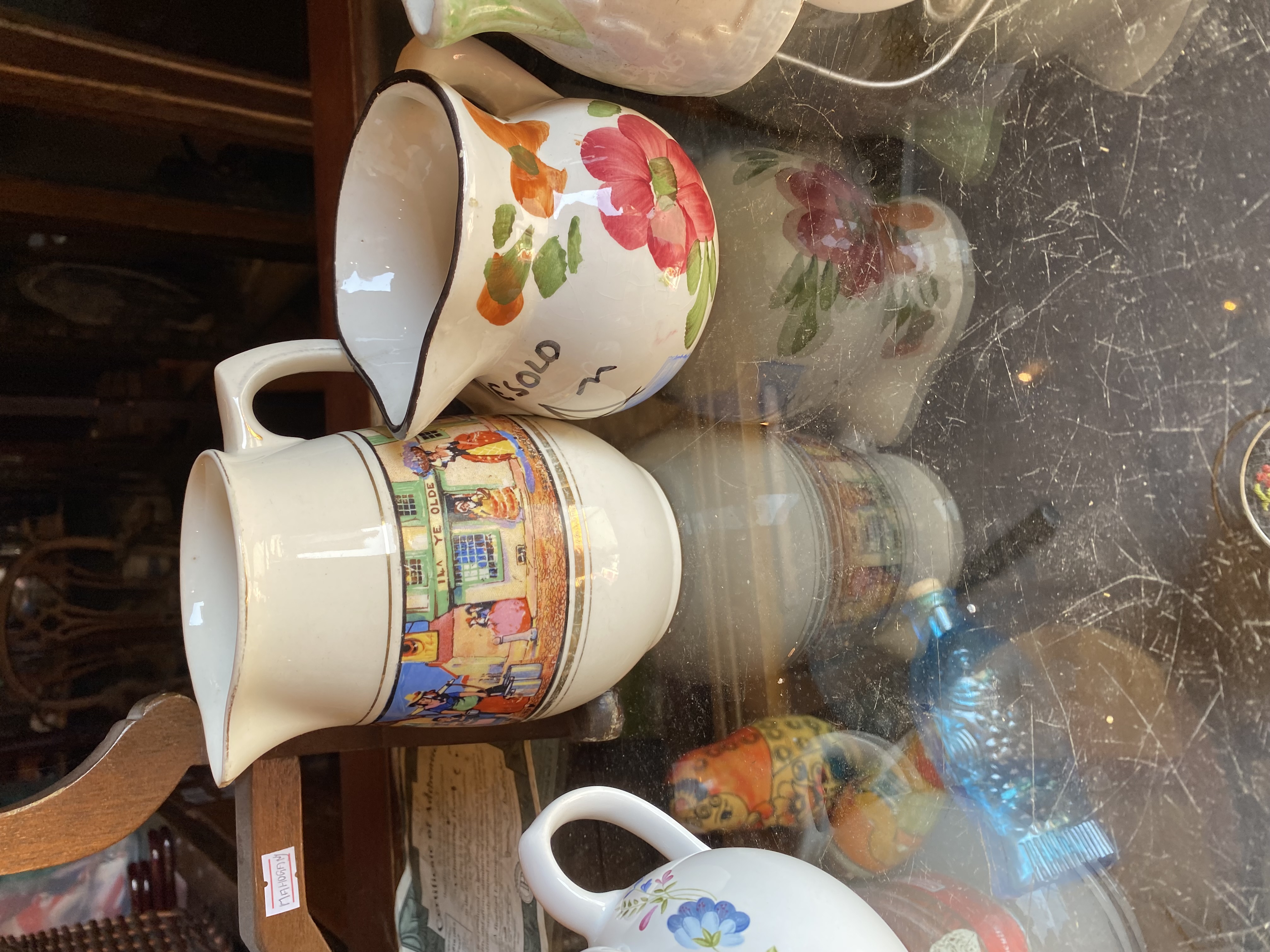 job-lot-of-9-vintage-ceramic-cream-jugs-souvenir-pitchers-welsh-tourist-ware-lustreware-commemorative-pottery-229-5