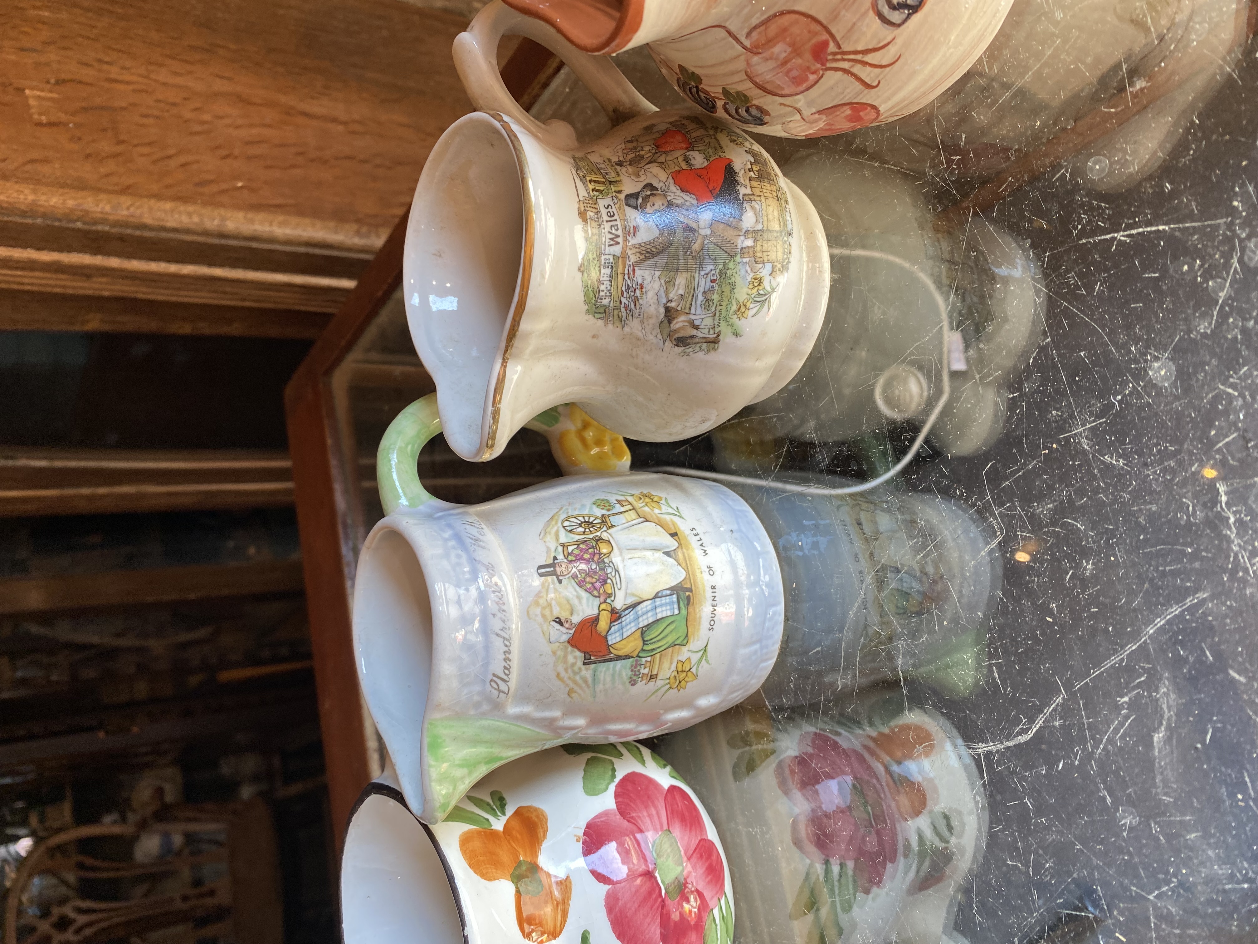 job-lot-of-9-vintage-ceramic-cream-jugs-souvenir-pitchers-welsh-tourist-ware-lustreware-commemorative-pottery-229-6