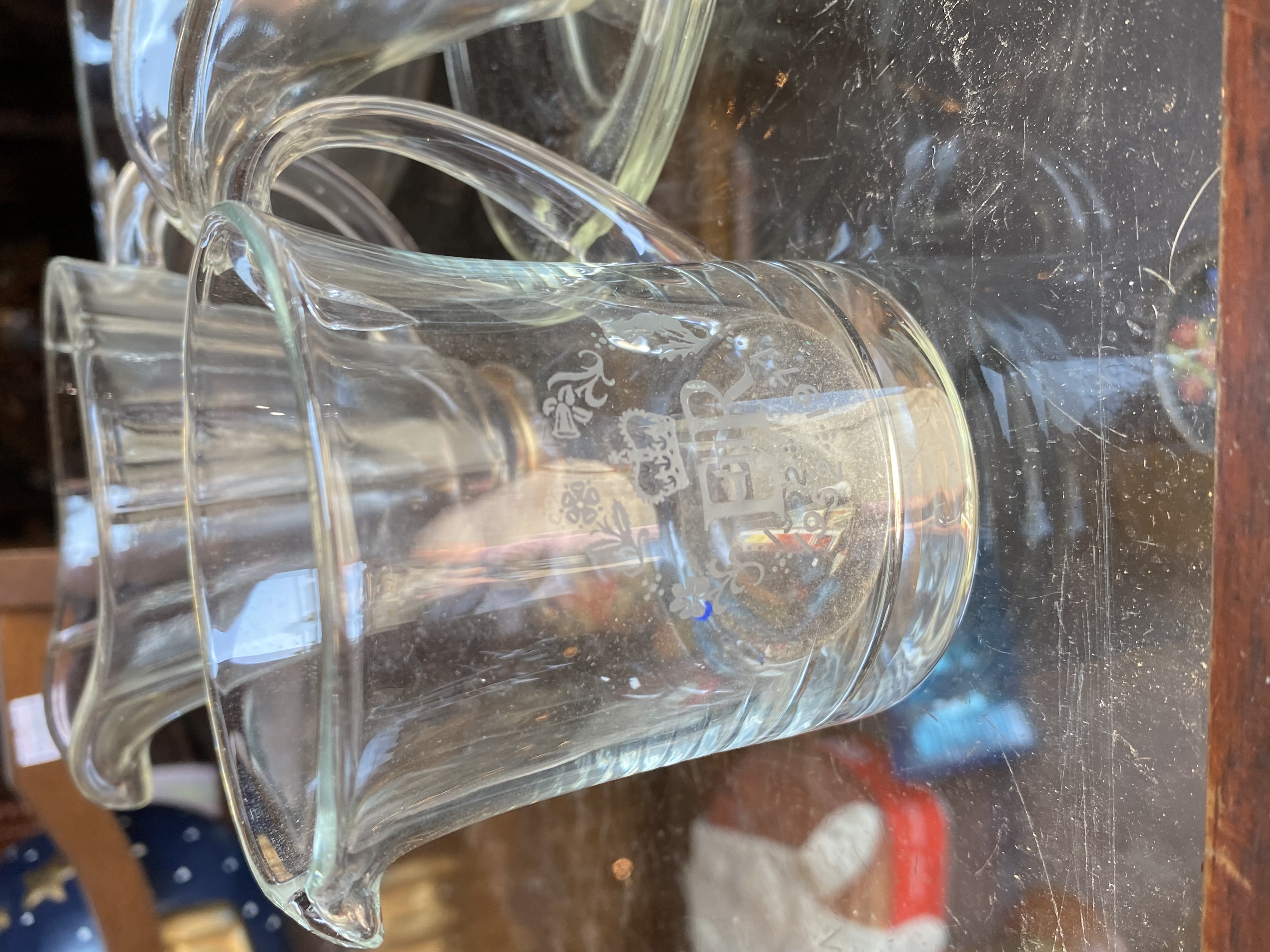 job-lot-vintage-retro-clear-glassware-1977-silver-jubilee-jug-decanter-gravy-boat-pyrex-232-4