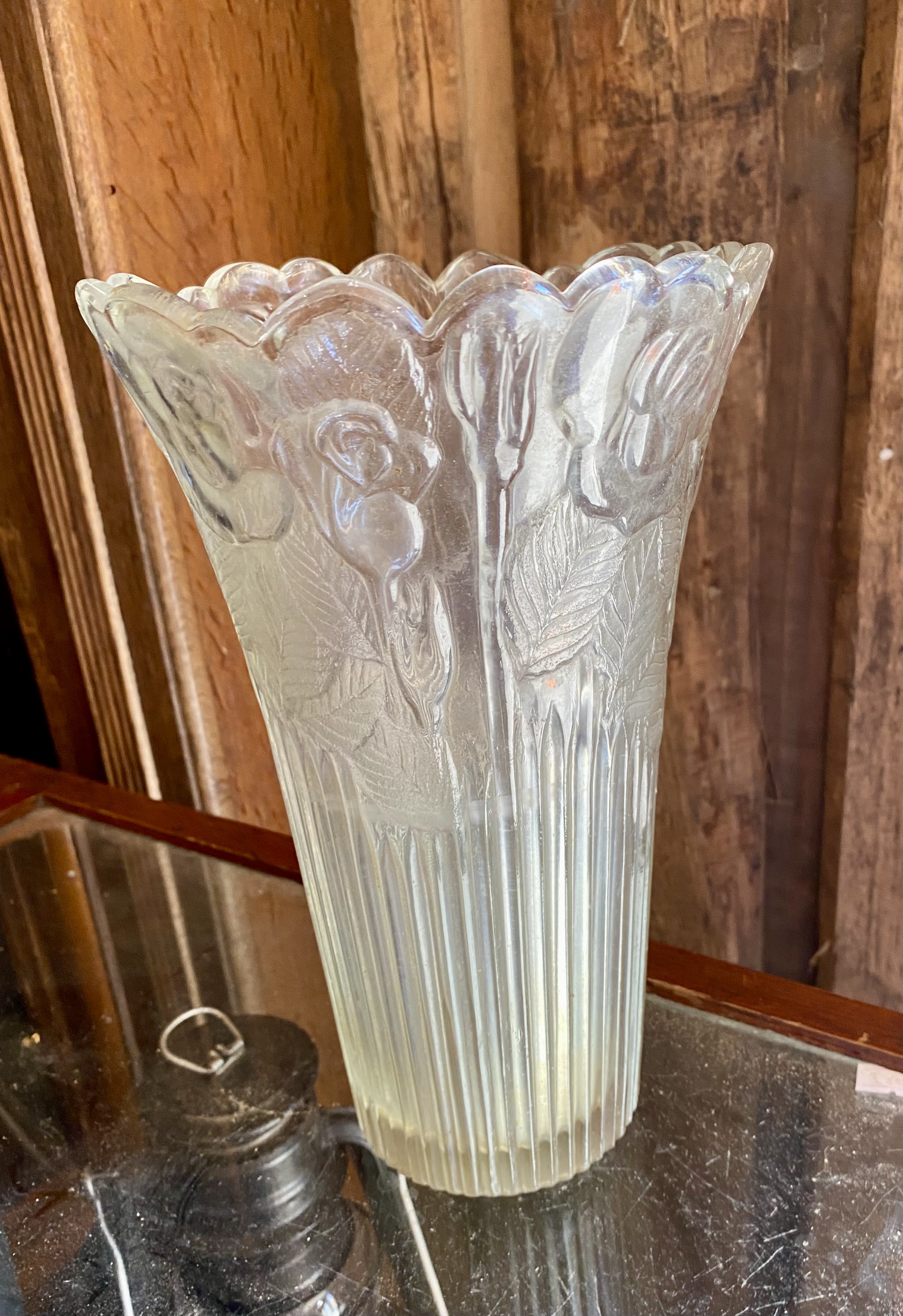 large-vintage-1930s-art-deco-frosted-rose-glass-trumpet-vase-25cm-212-3