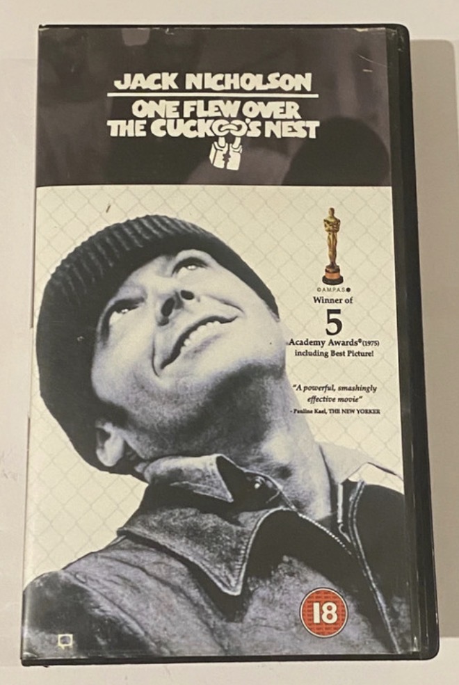 Lot 149: One Flew Over The Cuckoo’s Nest (VHS, 1998) - Jack Nicholson - UK PAL