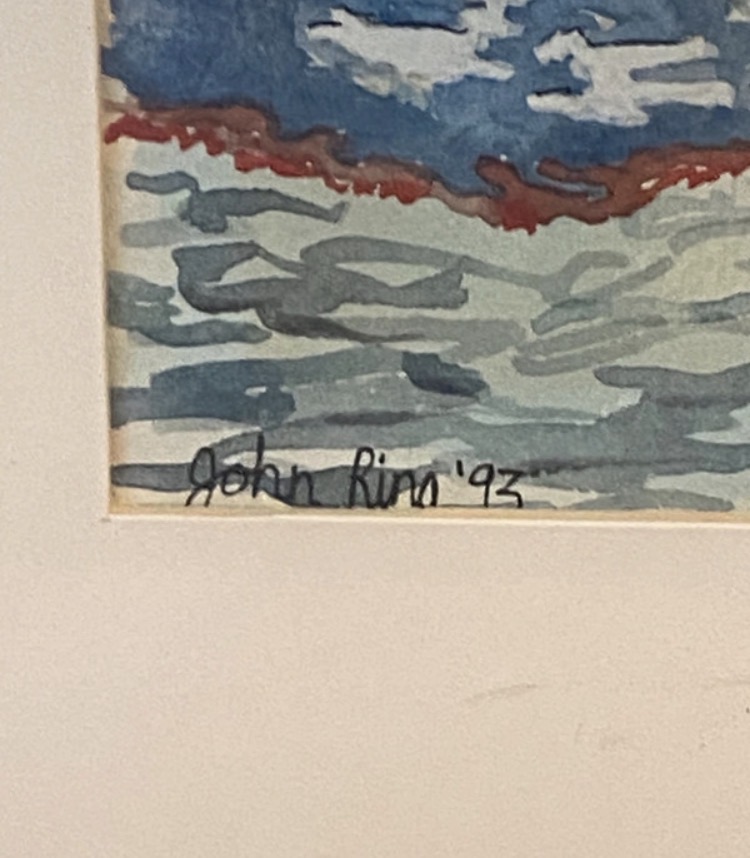 original-signed-maritime-watercolor-painting-1993-framed-harbor-scene-197-2