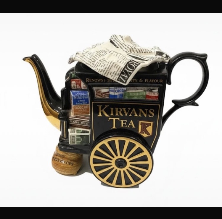 Lot 294: Rare Paul Cardew Kirvans Tea Merchant Cart Teapot - Large 12" Limited Edition #52