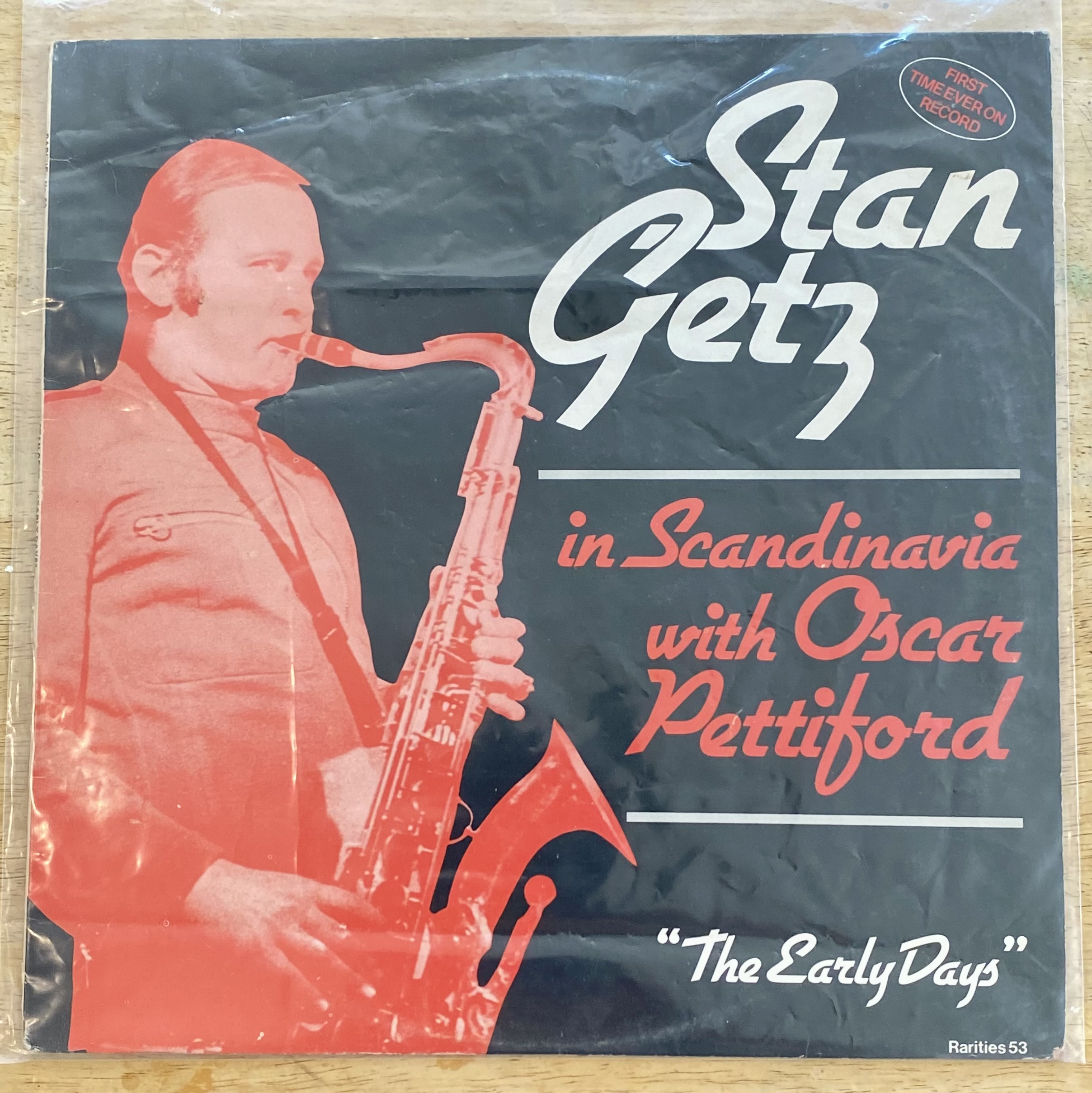 Lot 130: Stan Getz – In Scandinavia With Oscar Pettiford "The Early Days" LP (Rarities 53, Denmark)