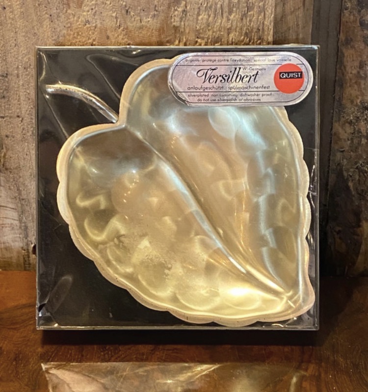 Lot 027: Stunning Vintage Quist Silver-Plated Leaf Dish – Boxed & Unused