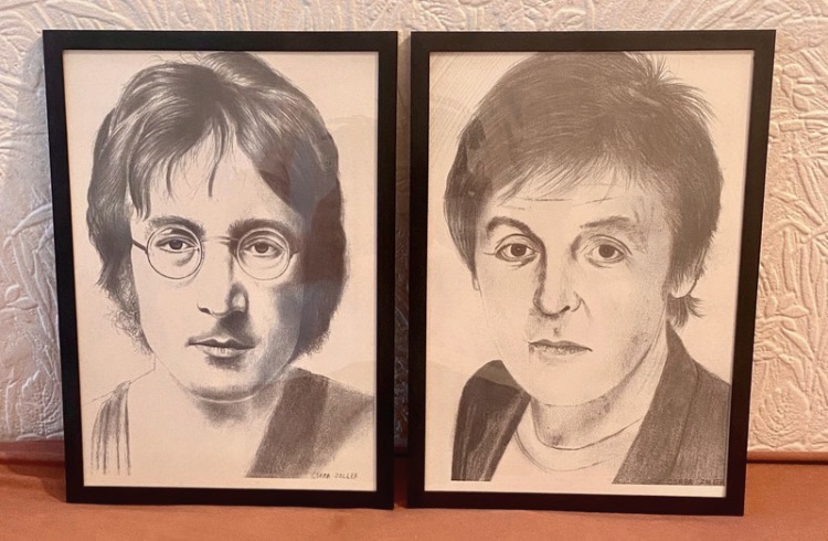 Lot 199: The Beatles Framed Prints - John Lennon & Paul McCartney (Csaba Zoller)