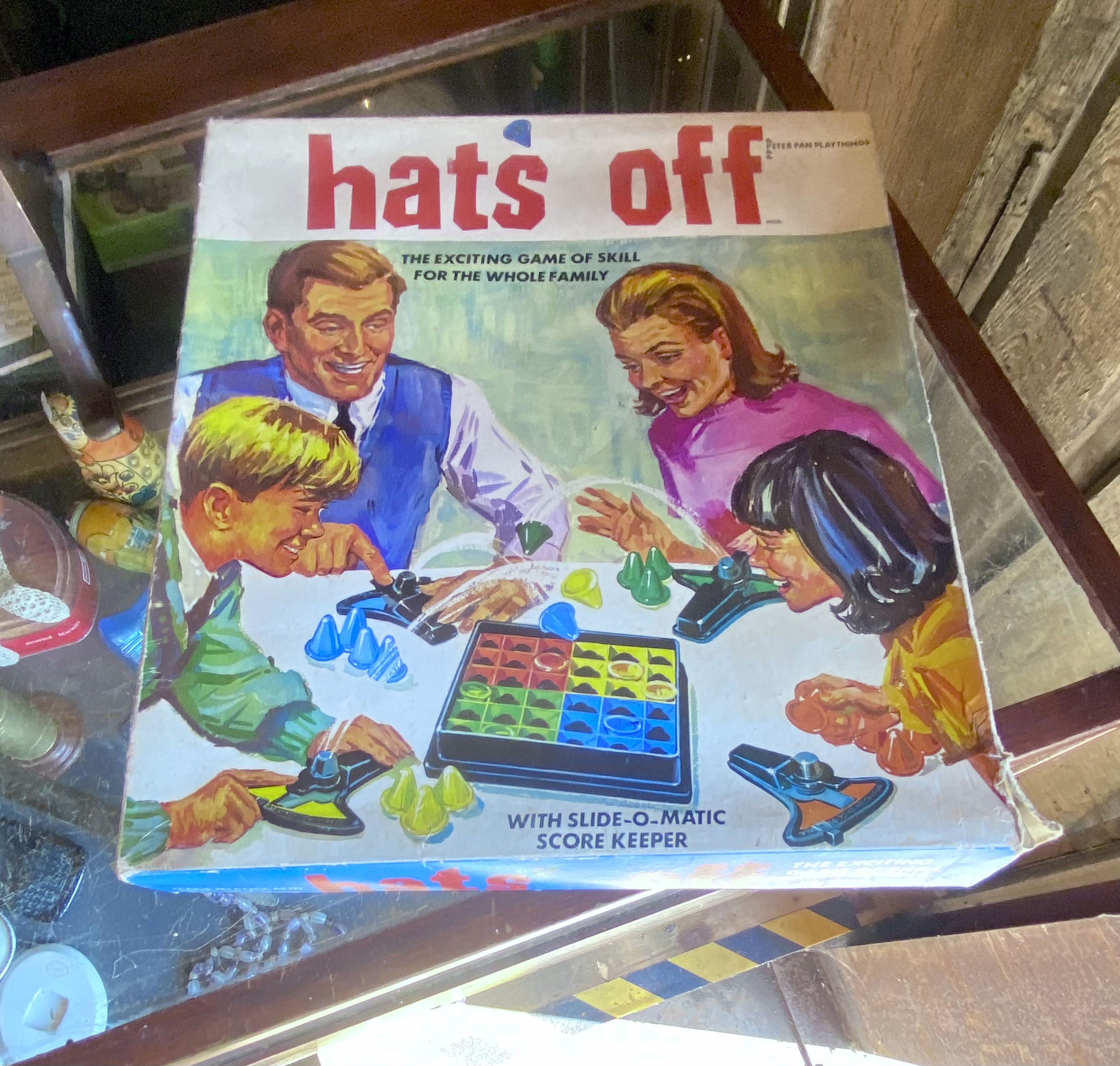 Lot 236: Vintage 1968 Hats Off Board Game by Peter Pan Playthings - Complete Skill Game