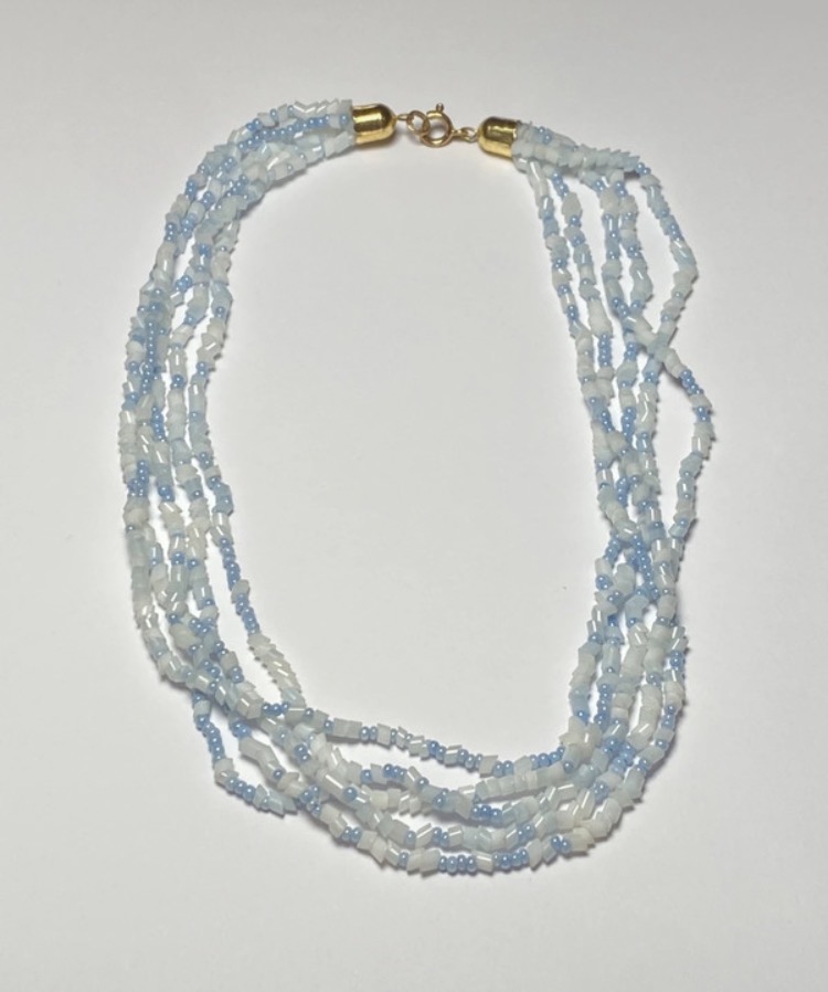 vintage-80s-blue-white-multi-strand-glass-bead-torsade-necklace-41cm-036-5