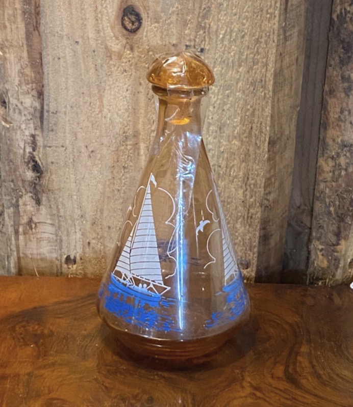vintage-amber-glass-sailboat-decanter-mid-century-mcm-barware-026-2
