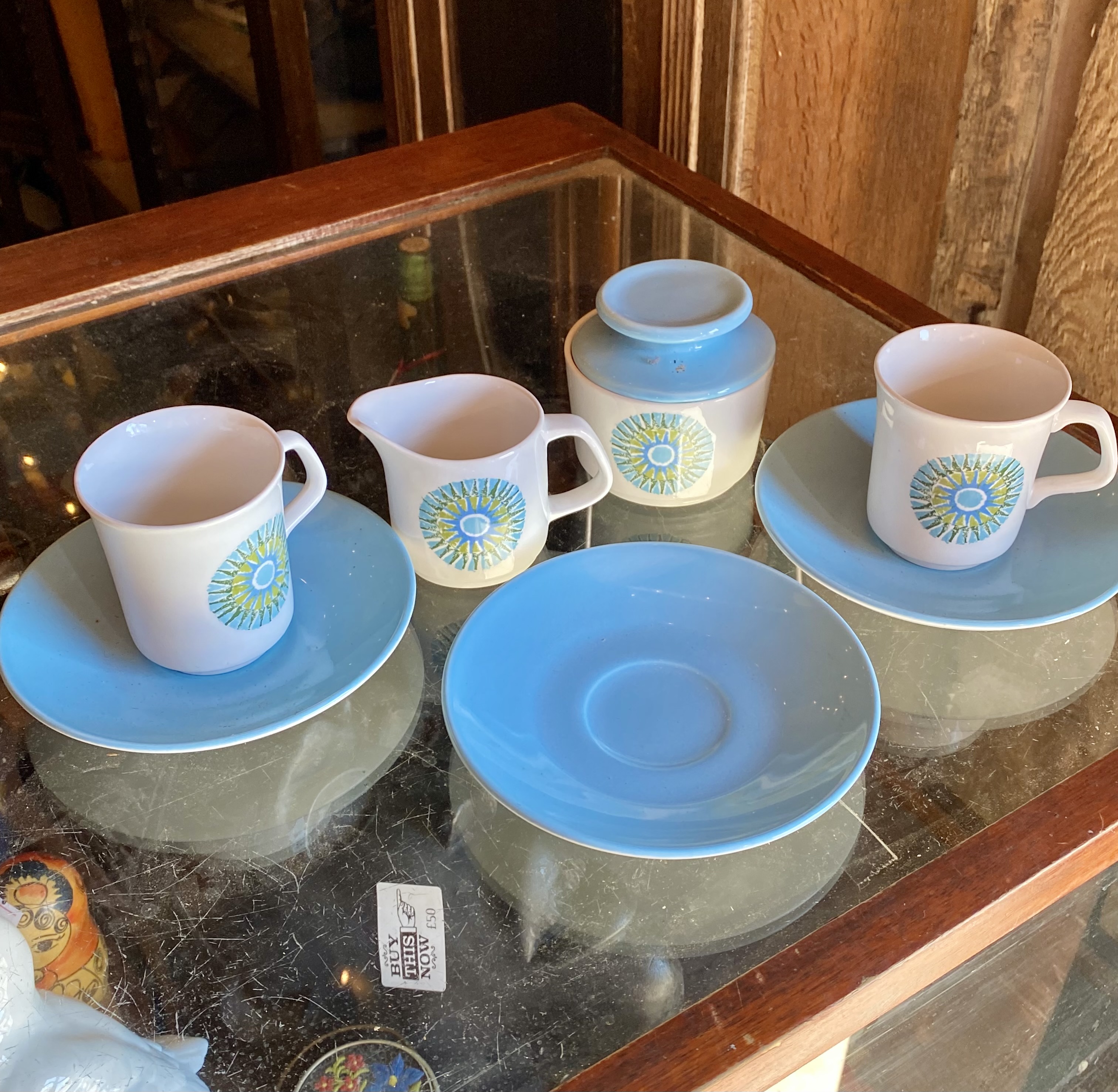 Lot 220: Vintage J&G Meakin Studio "Aztec" Mid-Century Modern Part Coffee Set – 1960s British Retro Ceramics