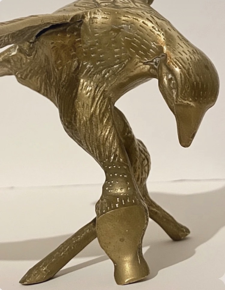 vintage-mcm-large-solid-brass-soaring-eagle-statue-31cm-wingspan-065-3