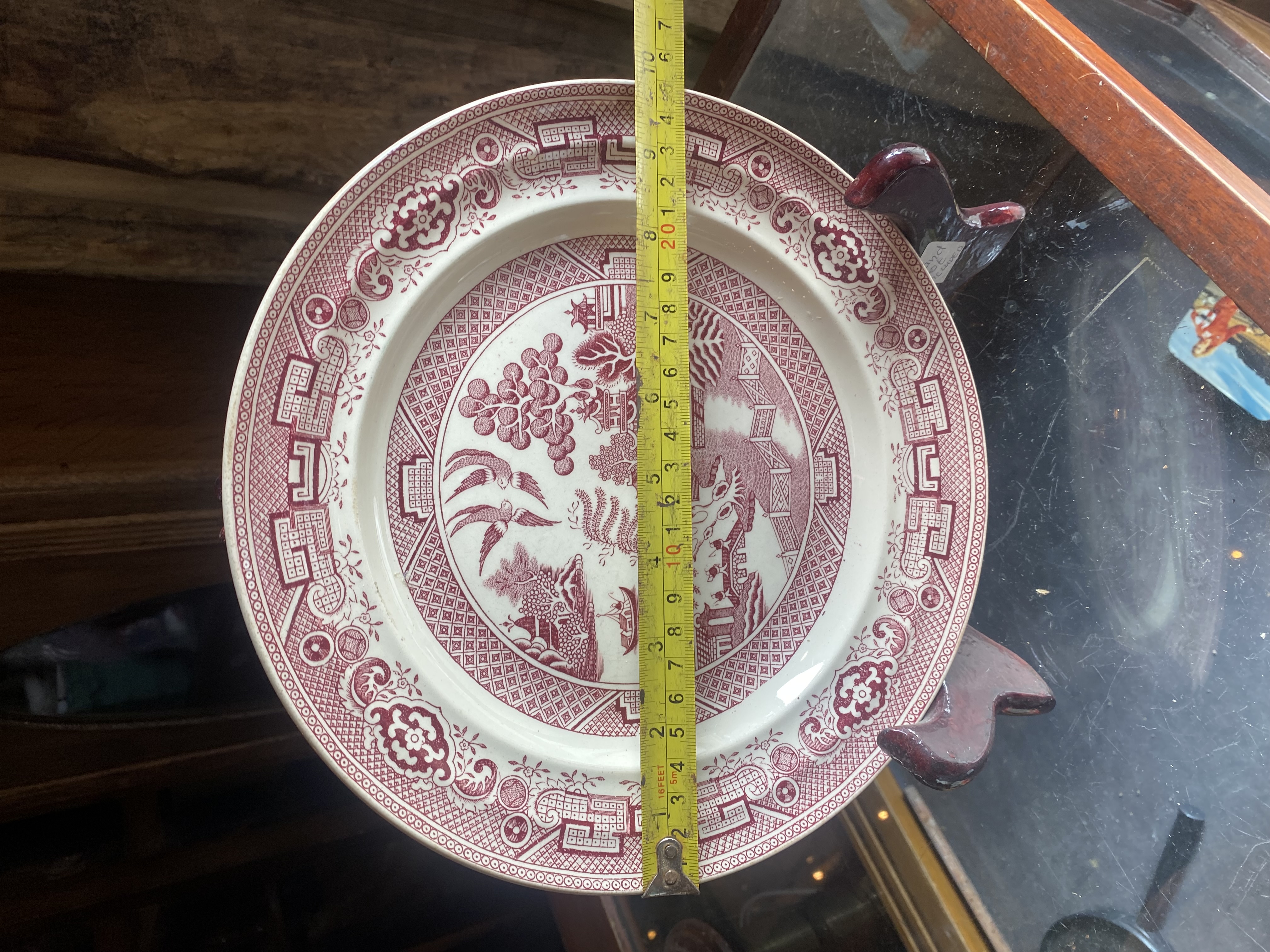 vintage-old-gustavsberg-red-willow-pattern-ceramic-plate-23-5cm-247-3