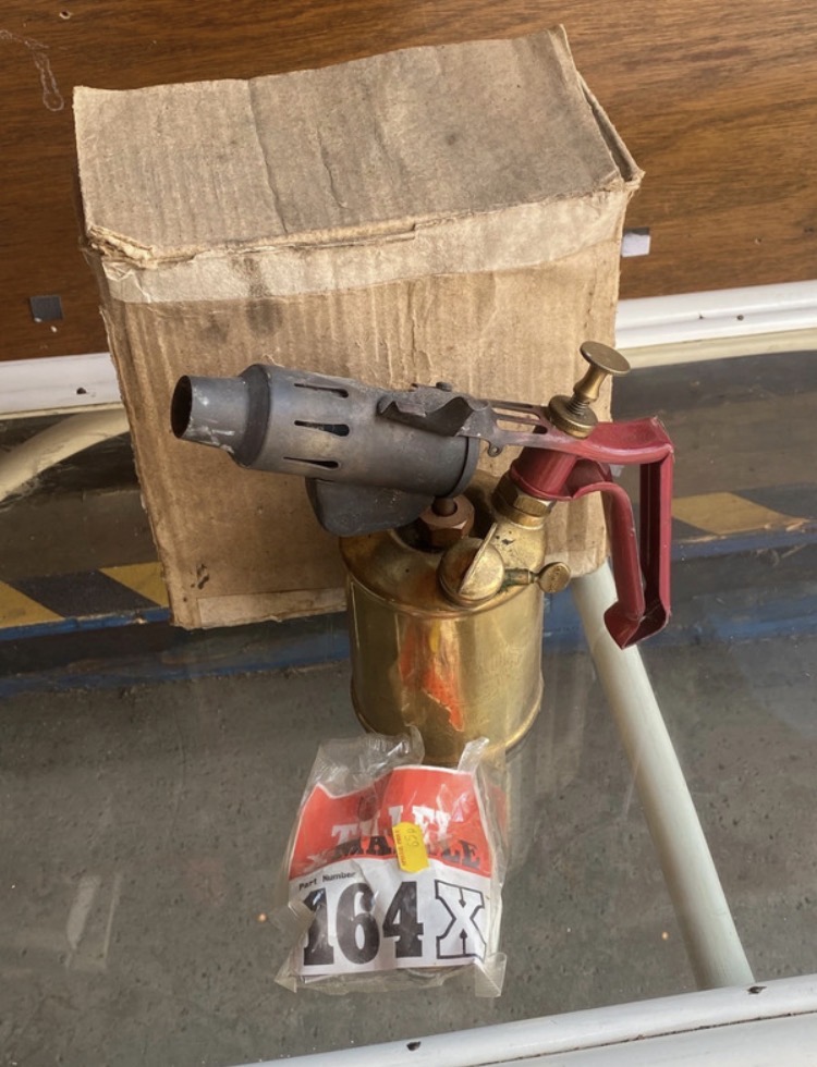 Lot 305: Vintage Primus No. 632 Brass Blowtorch Sweden Paraffin Blow Lamp Boxed AB Bahco