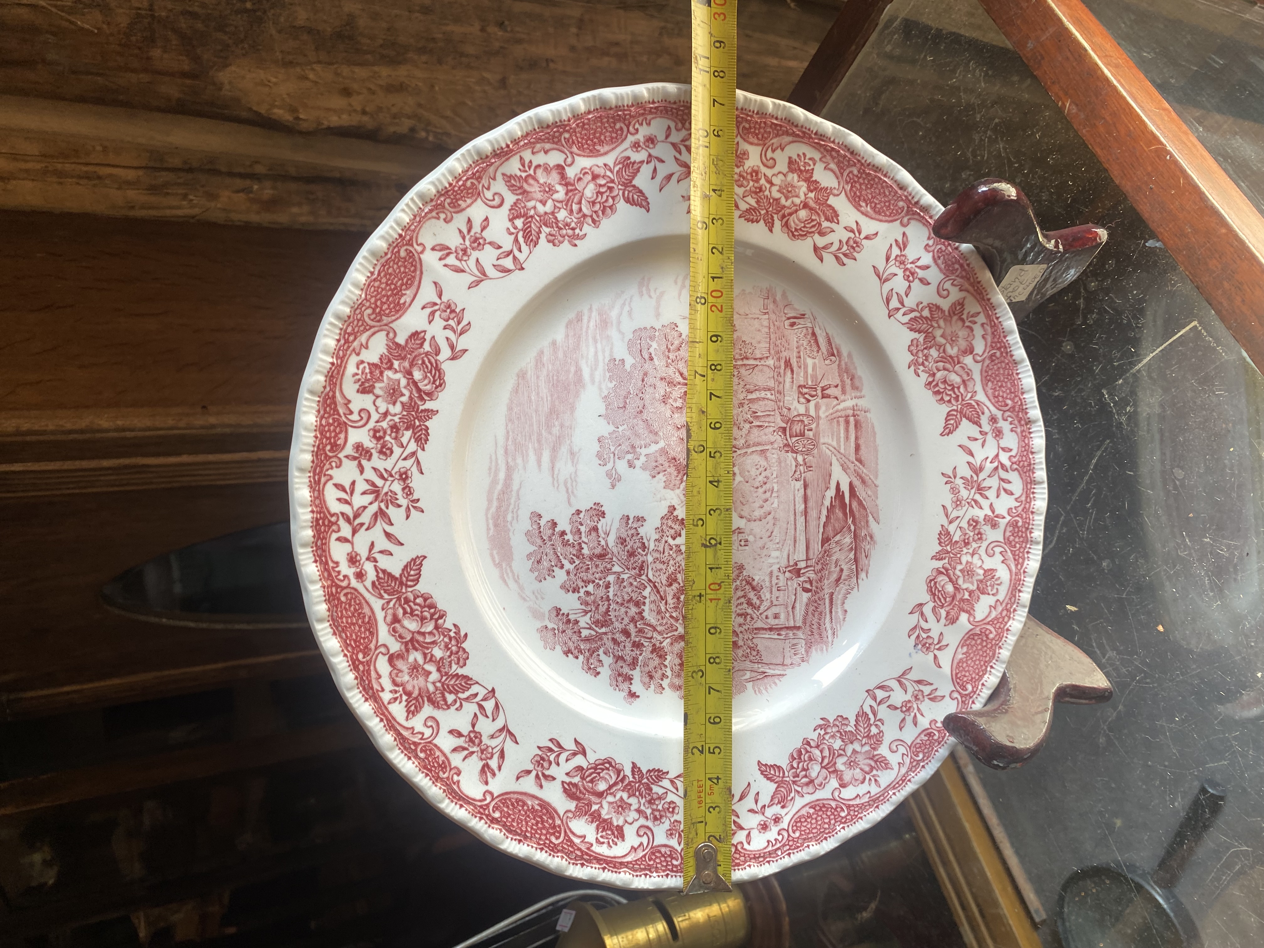 vintage-royal-tudor-ware-olde-england-red-transferware-plate-25cm-10-248-3