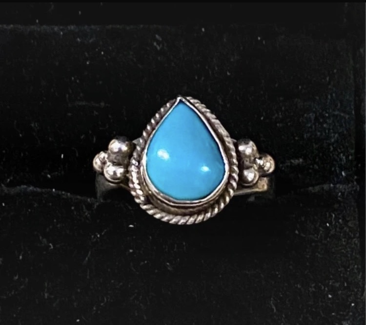 vintage-sterling-silver-turquoise-teardrop-ring-size-p-079-2