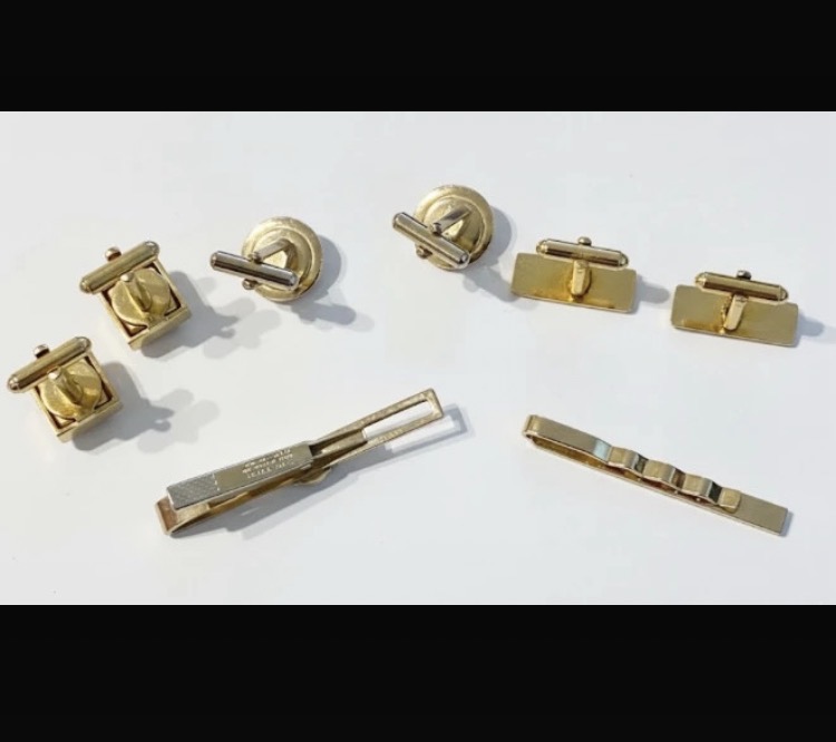 vintage-stratton-men-s-accessories-job-lot-3-pairs-cufflinks-2-tie-bars-1960s-70s-299-5